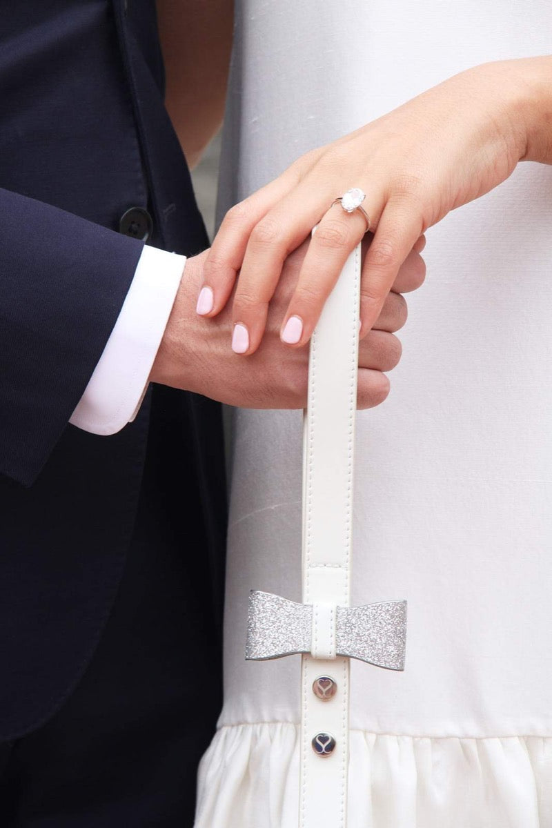 A dog leash that can take you from engagement to wedding and beyond. 