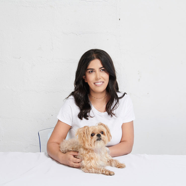 Shaya founder Davina Farahi with Baby G